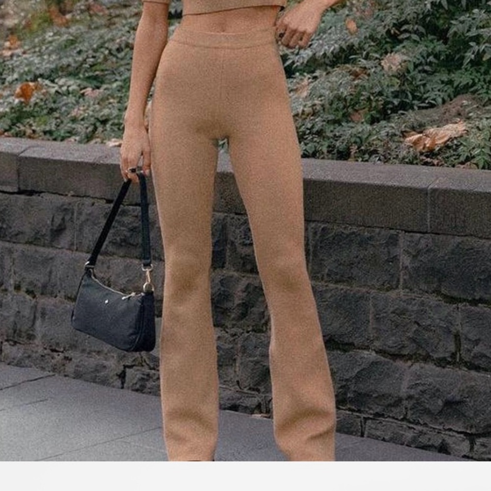 Tan Flared Pants